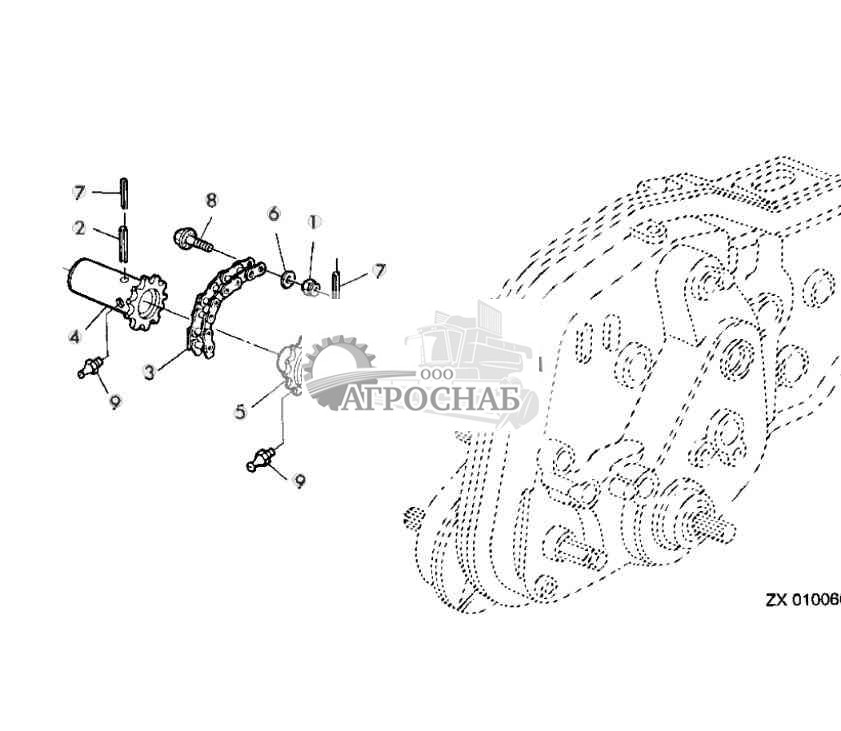 DRIVE COMPONENTS FOR FEED ROLLS AND HARVESTING UNITS (4-GEAR LOC TRANSMISSION) 